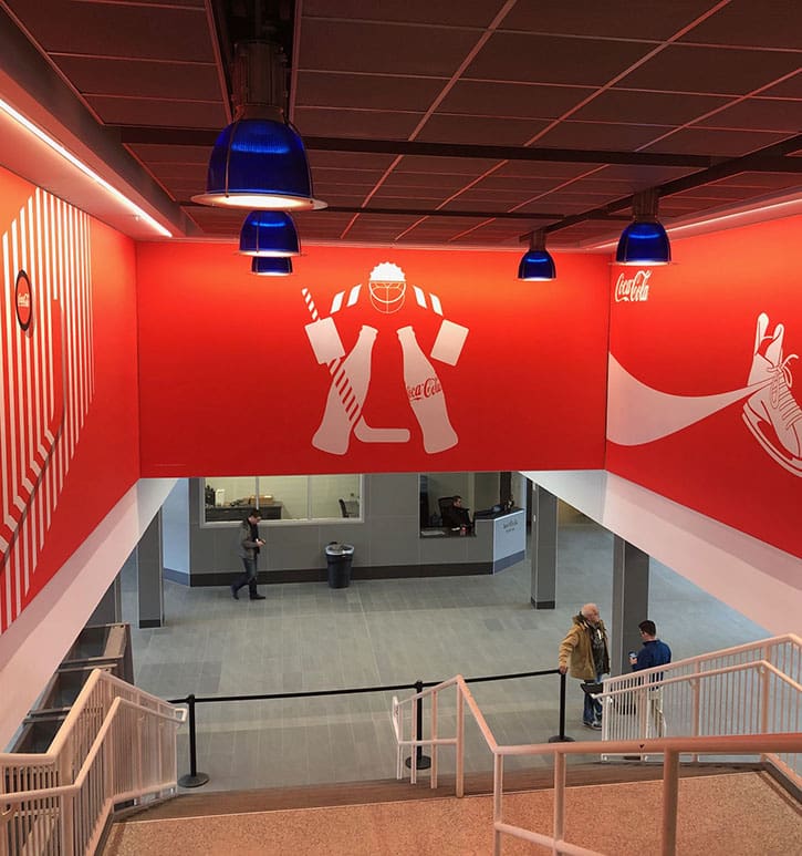 Bell MTS Centre Winnipeg custom wall decor