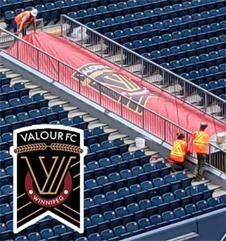 Valour FC large printed logo banner