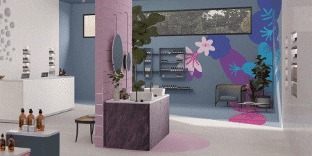 Animated interior wall murals